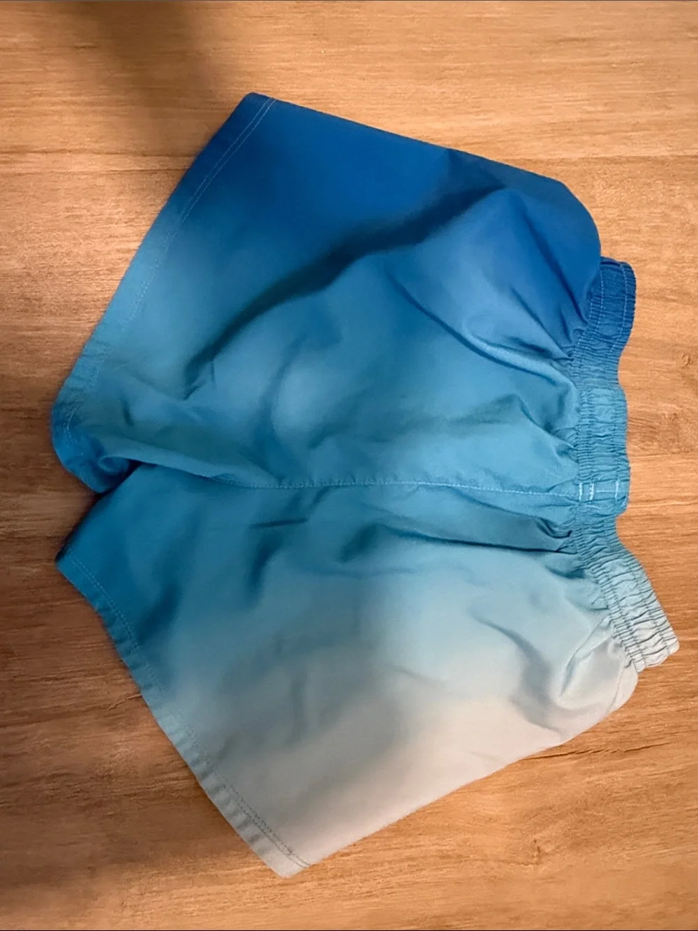 adidas Kids Ombre Light-to-Dark Blue Athletic Shorts